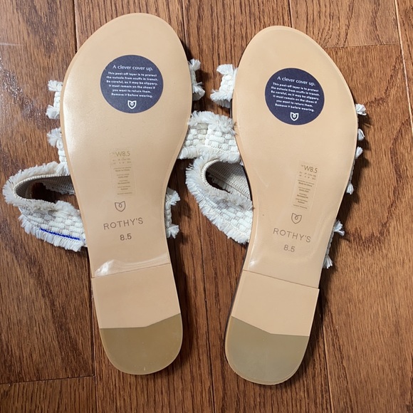 Rothy’s Sea Shell Fringe Slide Sandals, NWT - Picture 4 of 6